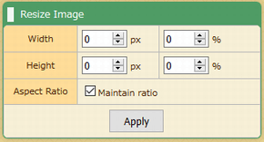 Settings Resize Image